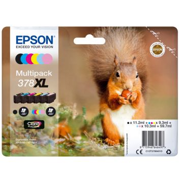 EPSON CONF. 6 CARTUCCE INK MULTIPACK 1 PER COLORE 378XL SCOIATTOLO