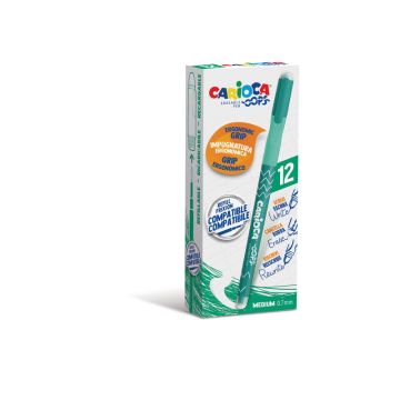 Penne cancellabili Carioca OOPS con inchiostro termosensibile M 0,7 mm conf. da 12 pz verde - 43039/04