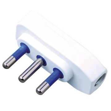 Spina di rete piatta 90 2P+T 16A MKC conf. bulk bianca 492517933