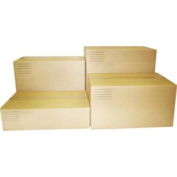 Scatole americane imballo di cartone a 2 onde Euroscatola 600x600x600 mm colore avana - conf. 10 pezzi - 126484
