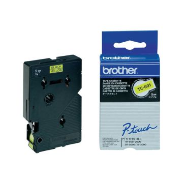 BROTHER NASTRO 9MM NERO SU GIALLO