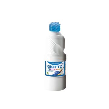 Tempera a base acrilica GIOTTO Acrylic Paint flacone 500 ml bianco 53370100