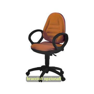 Sedia operativa girevole Unisit Metis MTA Eco Smart - rivestimento Eco arancione - MTAS/EA