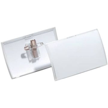 Portanomi DURABLE CLICK FOLD CON COMBI CLIP polipropilene trasparente inserto 54x90mm conf. 25 - 821419