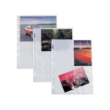 Buste a fortatura universale Sei Rota Atla F per fotografie 4 spazi 15x21 cm trasparente Conf. 10 pezzi - 662503