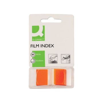 Segnapagina Q-Connect 25x43 mm arancio blocchetto da 50 - KF03636