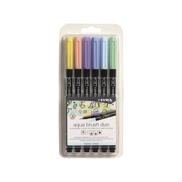 Lyra pennarelli Aqua Brush Duo - Pastel set, 6 Pezzi