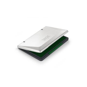 Cuscinetti in feltro per timbri Trodat 9052M - 11x7 cm verde - coperchio in metallo - 151804