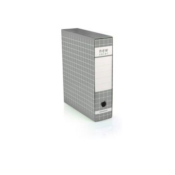 Registratore protocollo con custodia BREFIOCART New Color 35x28,5 cm dorso 8 cm grigio - 0201180.GR