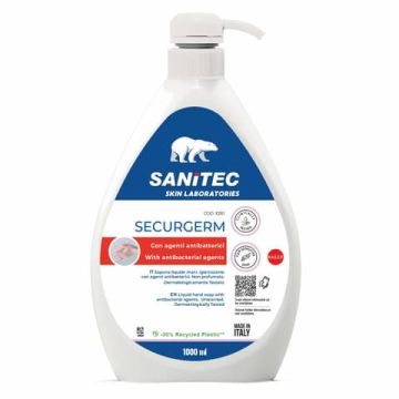 Sapone liquido Sanitec Securgerm 2 antibatterici clorexidina e acido lattico - flacone 1000 ml - 1030
