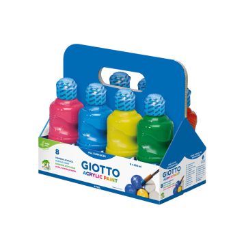 Schoolpack tempera pronta acrilica - Giotto conf. 8 pezzi assortiti F53510000