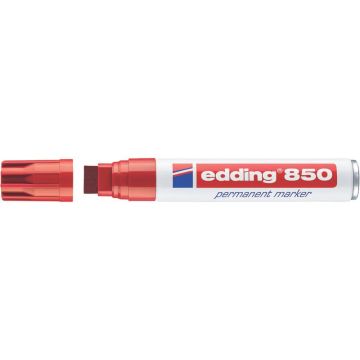 Marcatore permanente edding 850 punta scalpello 5-15 mm rosso 4-850002