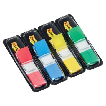 Segnapagina removibili Post-it Index Mini con dispenser blu, giallo, verde, rosso 4 confezioni da 35 - 683-4