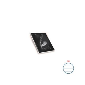 Quaderni spiralati Pigna Mont Blanc Soft Touch assortiti - rigatura 1R - 100 ff - Conf. 5 pezzi - 02306881R