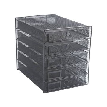 Cassettiera 5 cassetti Q-Connect 35x27x31 cm nero KF00835