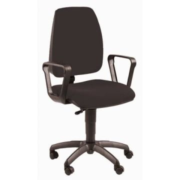 Sedia operativa girevole Unisit Jupiter JUBR Eco smart - rivestimento Eco nero - con braccioli - JUBR/EN