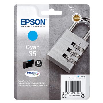 EPSON CARTUCCIA INCHIOSTRO CIANO SERIE 35 LUCCHETTO T3582