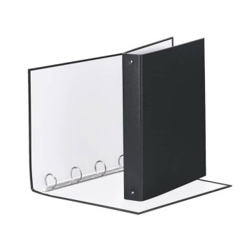 Raccoglitore Esselte MEETING a 4 anelli tondi 30mm cartone rivestito in PP nero 22x30cm dorso 4cm - 395792700
