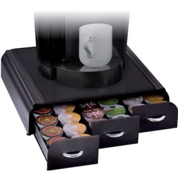 Organizzatore cialde per macchina da caffè CEP plastica 3 cassetti 7x33x34 cm nero - 2230060011