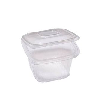 Contenitori in PP quadrati con coperchio incernierato Cuki Professional 120 mm x 120 mm x 75 mm - conf. 50 pz