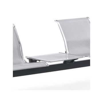 Tavolino in acciaio microforato applicabile sulla trave 50x50 cm Serena Group grigio - SJ820G-T