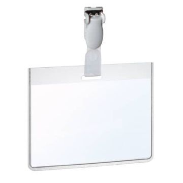 Portanomi con clip DURABLE EUROBADGE tasca chiusa pvc trasparente inserto 60x90mm conf. 25 - 814319