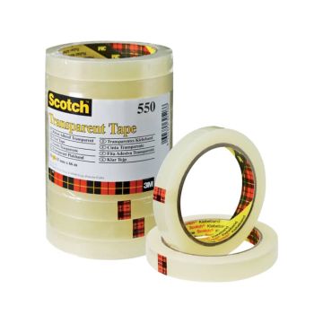 Nastro adesivo Scotch 550 15 mm x 66 m trasparente torre da 10 rotoli - 550-1566