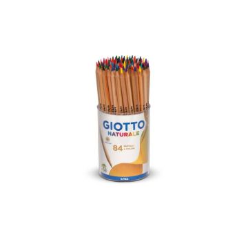 Matite colorate GIOTTO Naturale assortiti barattolo da 84 - 52020000