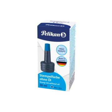Inchiostro per timbri senza olio Pelikan flacone 28 ml blu 351213