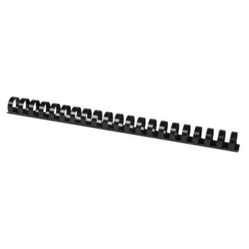 Spirali in PVC per rilegatura Q-Connect 22 mm - colore nero - conf. 50 pezzi - KF32116
