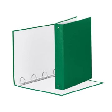 Raccoglitore Esselte MEETING a 4 anelli tondi 30mm cartone rivestito in PP verde 22x30cm dorso 4cm - 395792600