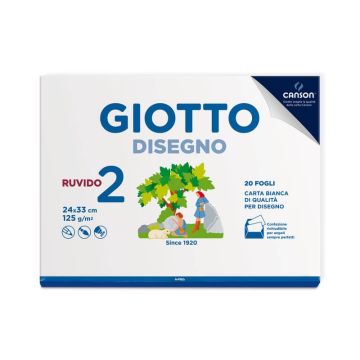 Album da disegno Giotto Disegno 2 125 g - 24x33 cm ruvido 20 fogli 583000