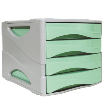 Cassettiera 4 cassetti ARDA Keep Colour Pastel polistirolo antiurto grigio/verde 15P4PPASV