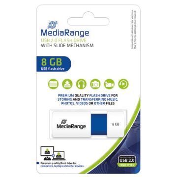 Chiavetta USB 2.0 - 8 Gb Media Range blu MR971