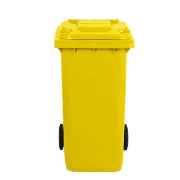 MobilPlastic Bidone carrellato 240Lt giallo per raccolta differenziata