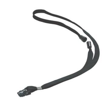 Cordoncino per portabadge DURABLE tessuto nero 10mm x 44cm conf. 10 - 811901
