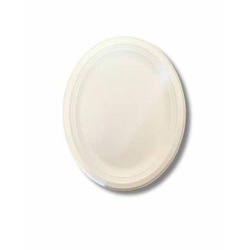 Piatto ovale in bagassa sbiancata Ferrari Bio 317 mm conf. 100 pz FBIO74