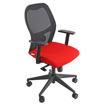 Unisit POLTRONA SEMIDIREZIONALE Hubble Pro Memory nero/rosso c/bracc.