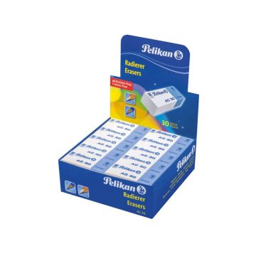Gomma bianca/blu per inchiostro e matita Pelikan AC30 bianco/blu Conf. da 30- 606079