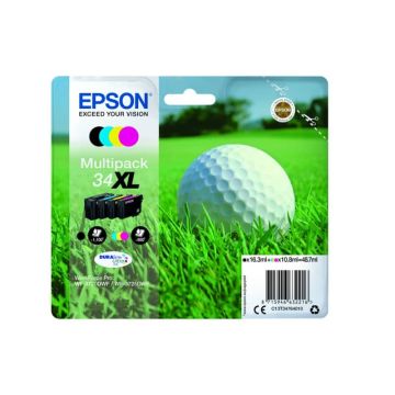 Cartucce inkjet alta capacità Pallina da golf 34XL Epson n+c+m+g Multipack - C13T34764010
