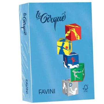 Carta colorata FAVINI LE CIRQUE per tutte le tecnologie di stampa 80 g/m² A4 azzurro reale 204 500 fogli - A71G504