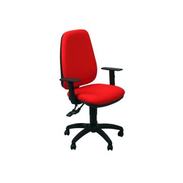 Sedia operativa girevole Unisit Teti TETE Eco Smart - rivestimento ignifugo rosso - con braccioli - TETE/IR