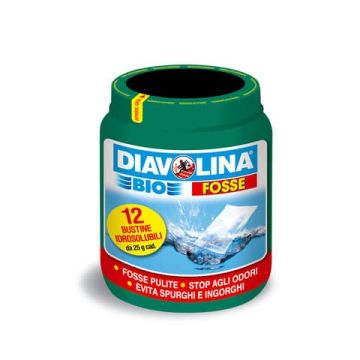 Attivatore fosse biologiche Diavolina Bio 12 bustine idrosolubili da 25 grammi - 16020