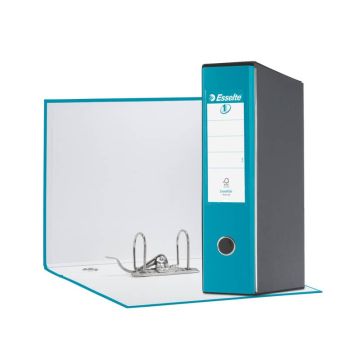 Registratore con custodia Esselte G55 Eurofile protocollo 29,5x35 cm - dorso 8 cm turchese - 390755800