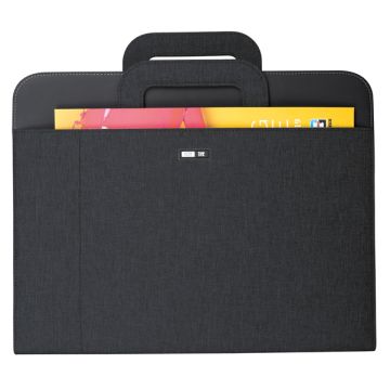 NIJI ITALIANA Portablocco - tessuto - c/anelli - nero - 28,5x36 cm - Niji
