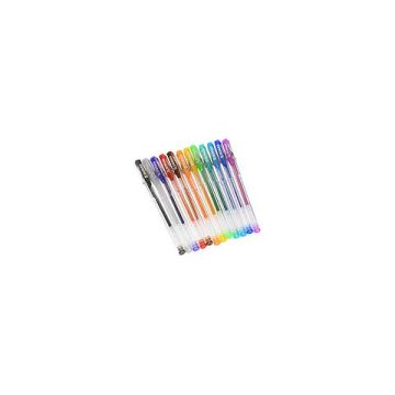 Penne a gel con glitter Donau in conf. da 12 colori assortiti - 322143