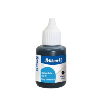 Inchiostro per timbri con olio Pelikan flacone 30 ml nero 351353