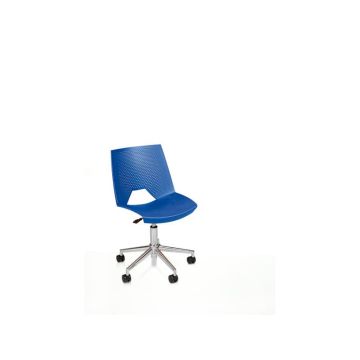 Sedia visitatore girevole Unisit Strike SKG schienale a rete - PPL blu SKG/BL