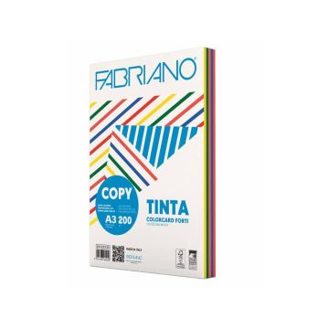 Carta colorata Copy Tinta 200 g Fabriano A3 - colori forti - 69129742