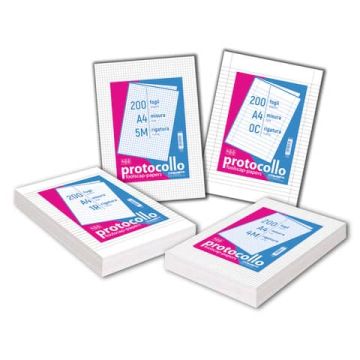 Fogli protocollo 2 colonne Blasetti conf. 200 fogli - 60 g 1284